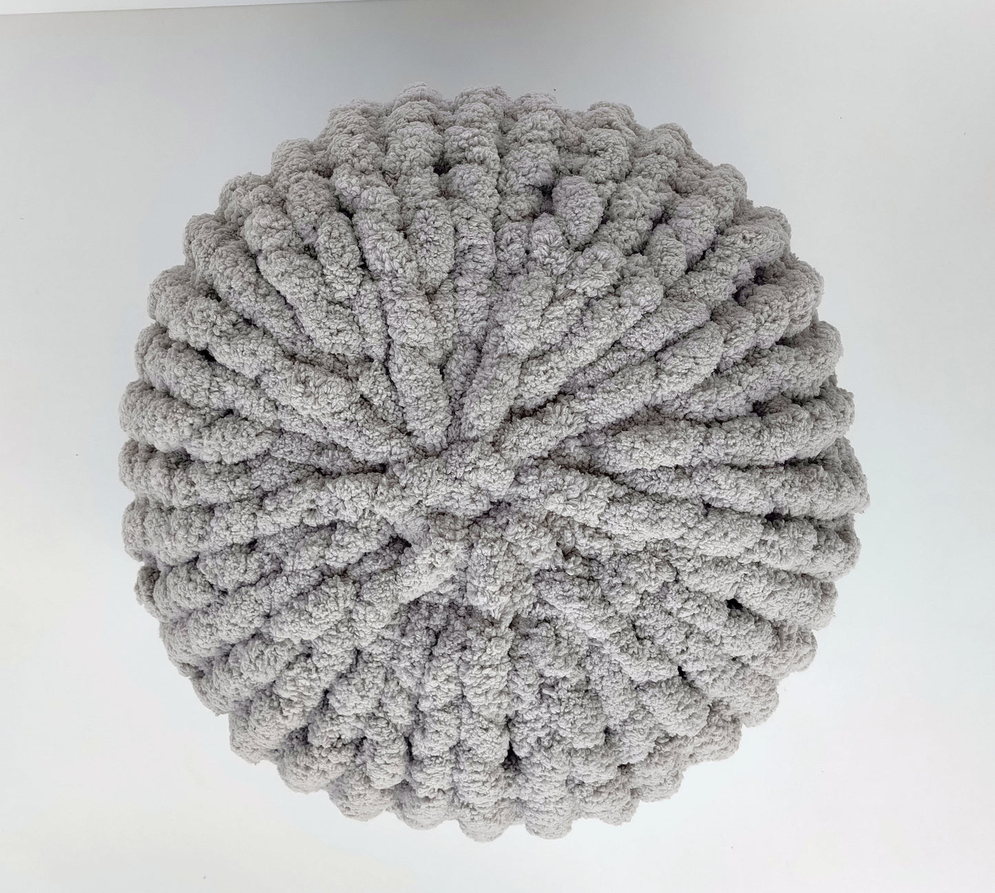hand knit cushion - round