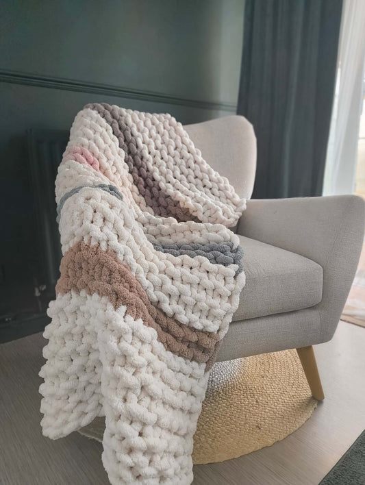 hand-knitted blankets & throws - Luxury Chenille Yarn