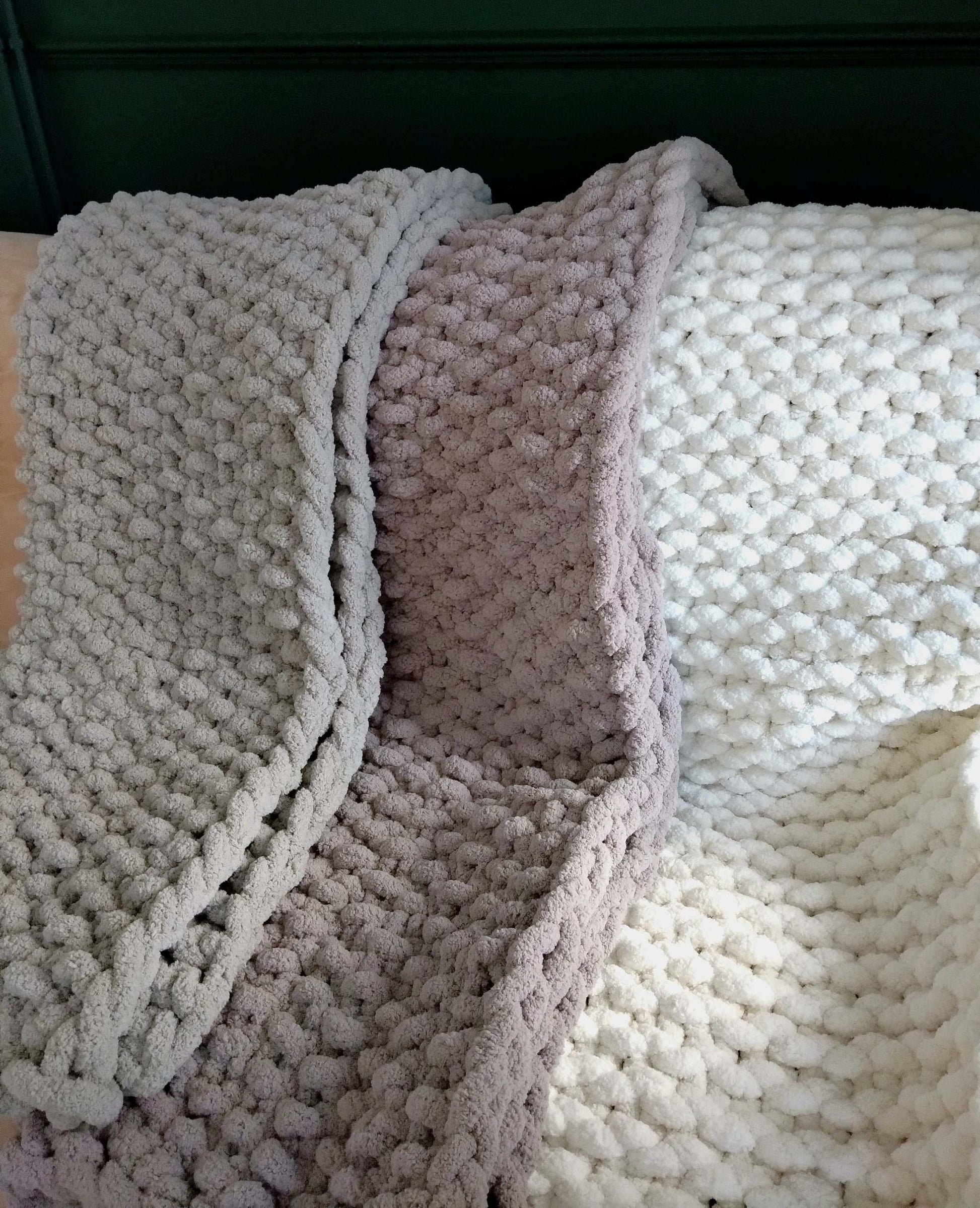 hand-knitted blankets & throws